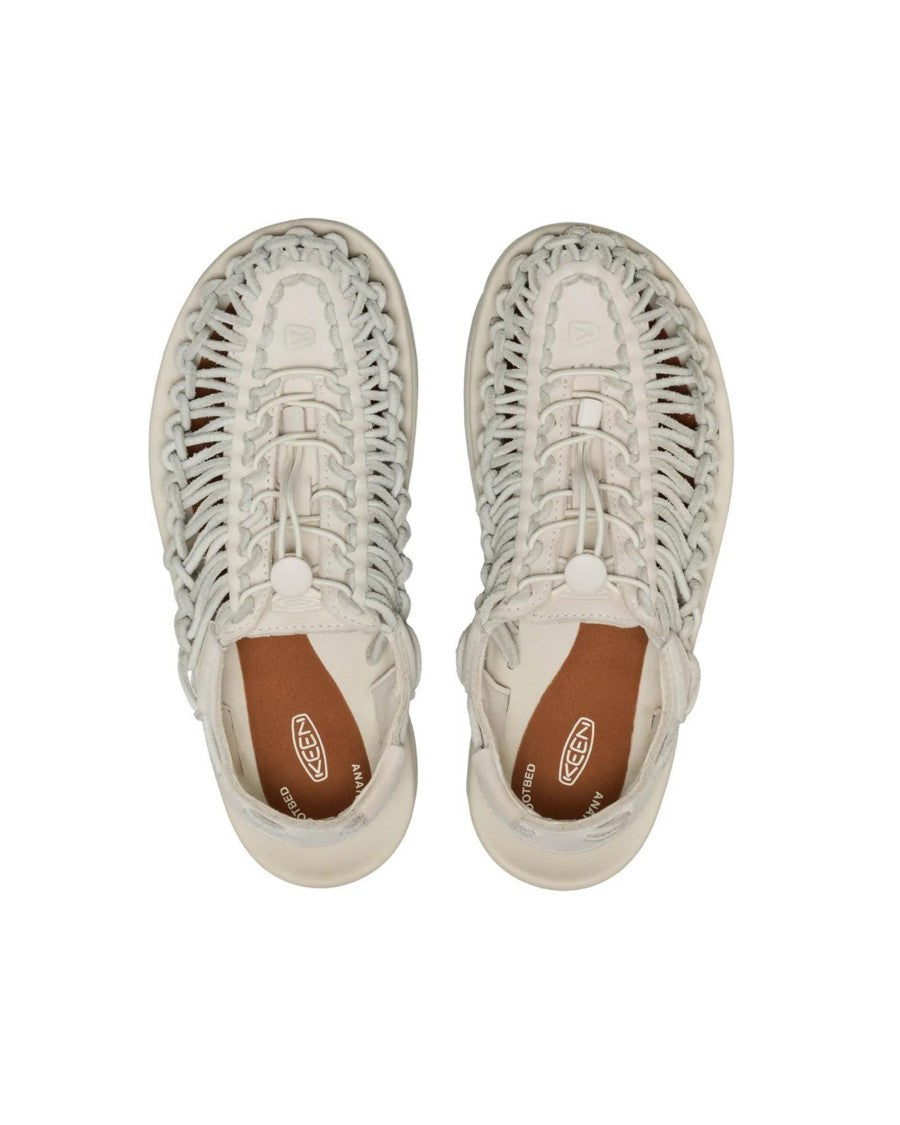 Keen Uneek Leather Sandals With Intertwined Cords And Cushioned Sole