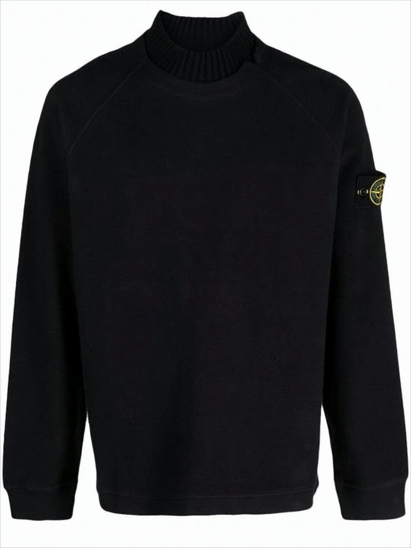 Stone Island Long-Sleeve Turtleneck Sweater With Ribbed Collar