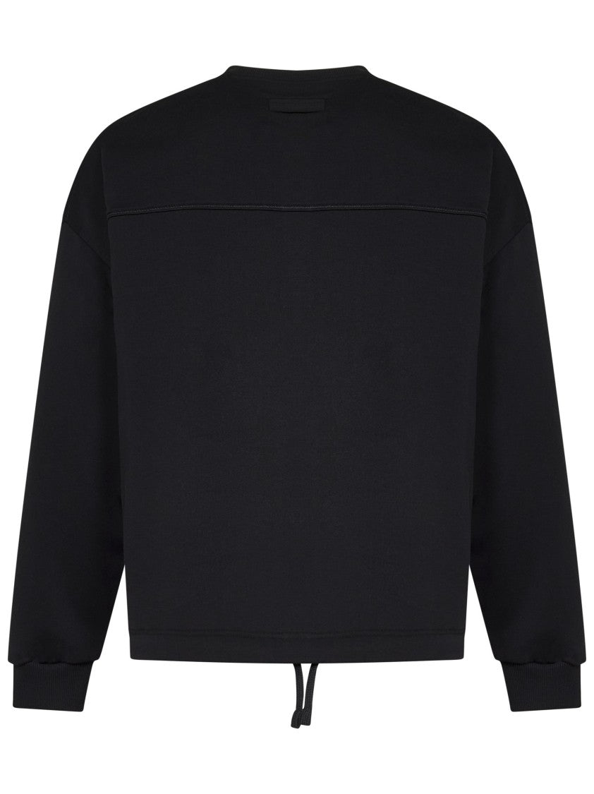 Zegna Cotton Crewneck Sweatshirt With Embroidered Logo
