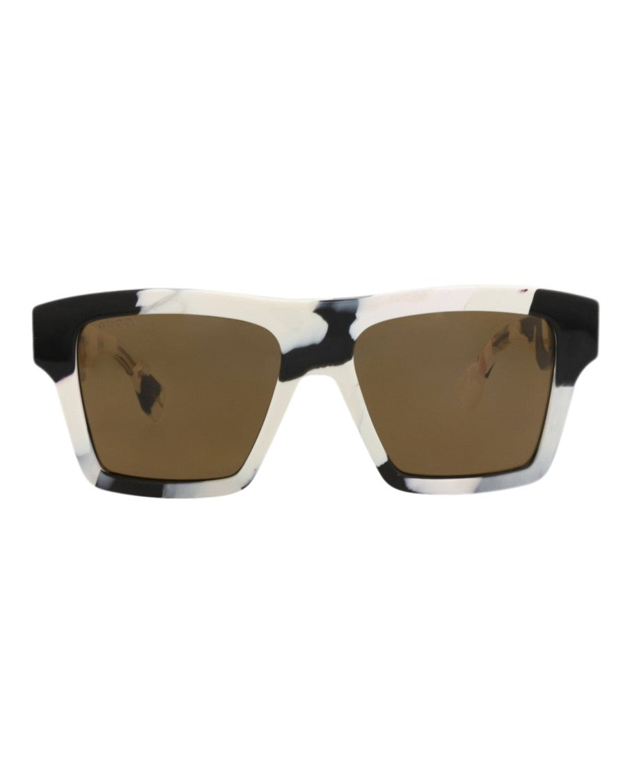 Gucci Square-Frame Sunglasses In Recycled Acetate With Saddle Nose Bridge
