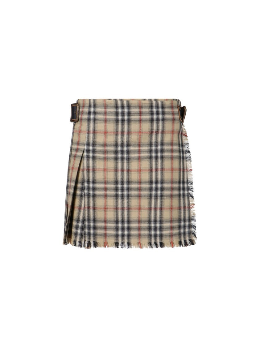 Burberry "Check" Mini Kilt – Beige