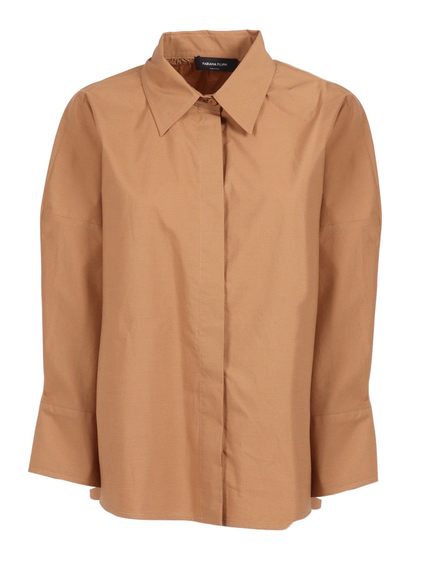 Fabiana Filippi Vimini Poplin Cropped Shirt