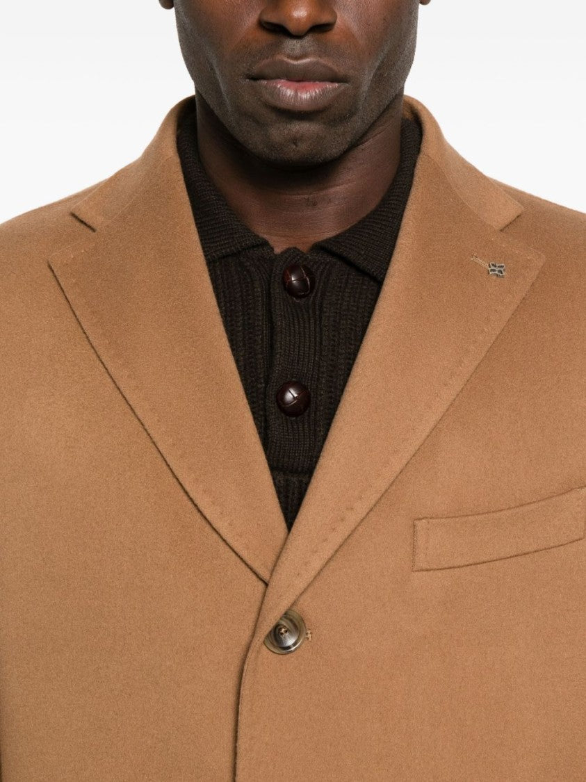 Tagliatore Tailored Men's Coat With Sharp Lapels
