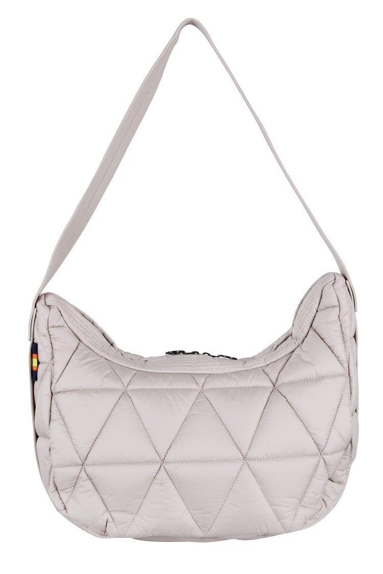 K-Way Diamond-Stitched Crescent Shoulder Bag By K-Way