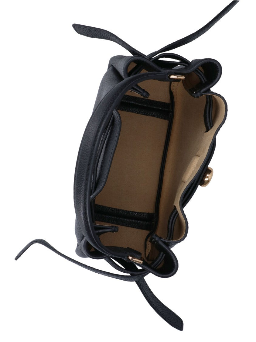 Tory Burch Black Romy Mini Calf Leather Bucket Bag