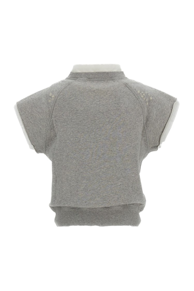 Acne Studios Cropped Short-Sleeved Top With Distressed Accents