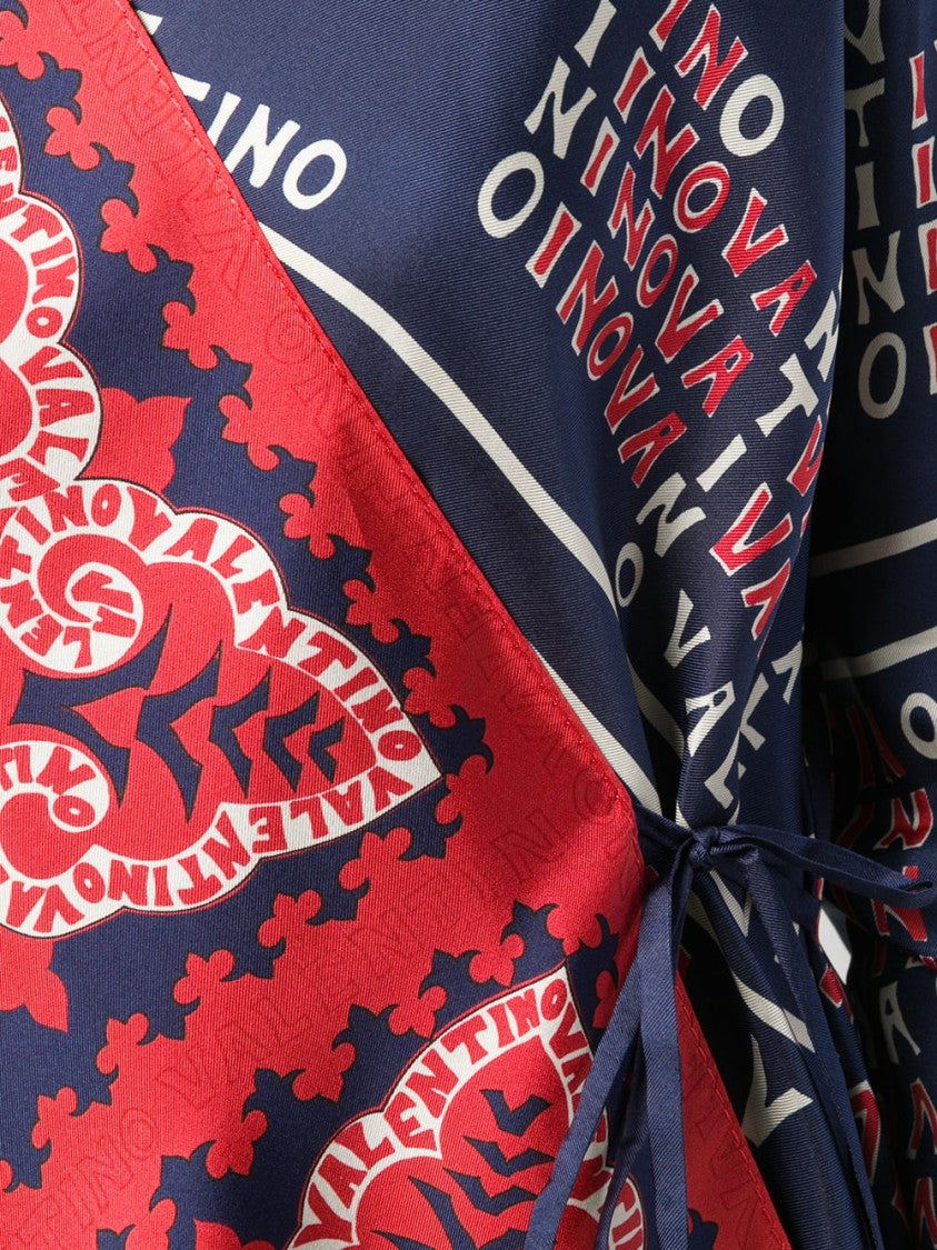 Valentino Garavani Asymmetrical Patchwork Midi Dress