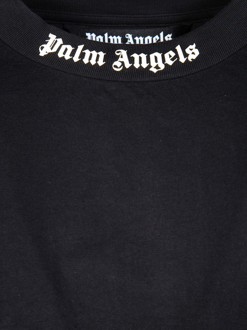 Palm Angels Relaxed Fit Long-Sleeve Tee With Gothic Logo Detail