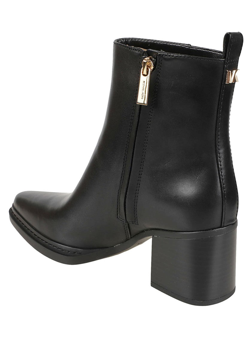 Michael Kors Lex Smooth Cow Leather Block-Heel Boots