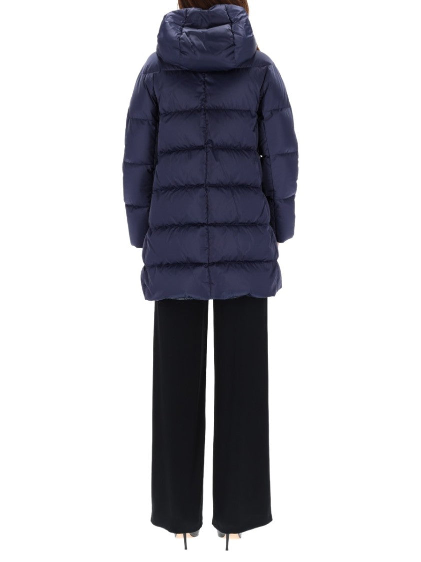 Herno A-Shaped Puffer Coat With Hood And Drawstrings