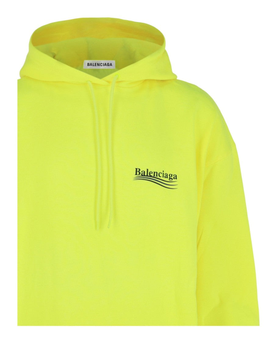 Balenciaga Oversized Cotton Hoodie With Political Campaign Logos