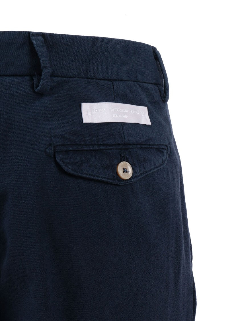 Briglia Blue Tailored Slim Tapered Straight-Leg Pants