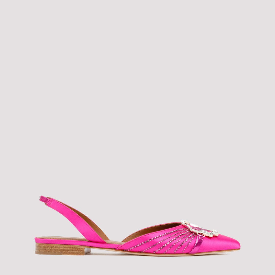 Malone Souliers Fuchsia Satin Misha Flats