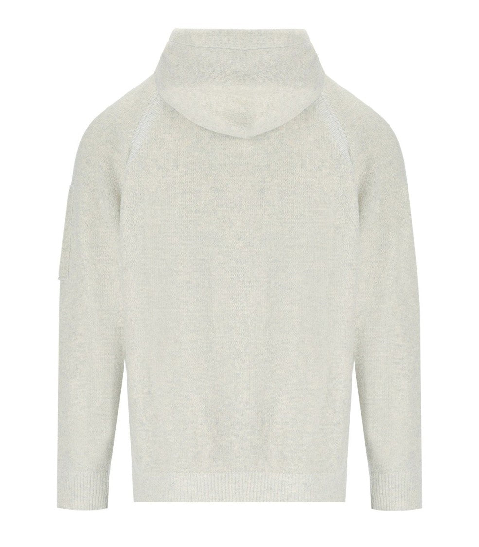 C.P. Company Grey Melange Hooded Sweater