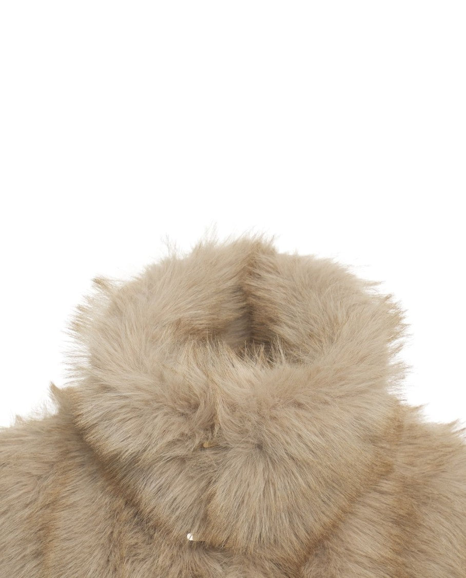 Liu Jo High Collar Sleeveless Faux Fur Gilet