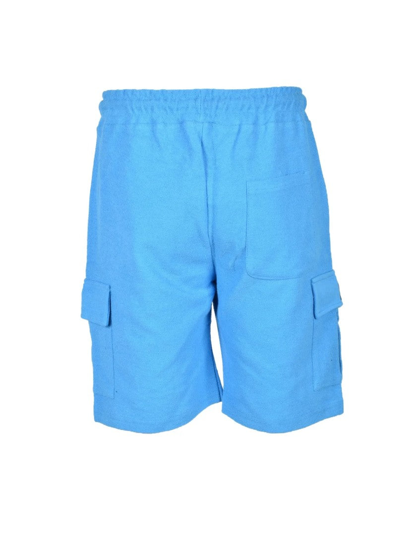 Takeshy Kurosawa Light Blue Cotton Cargo Shorts