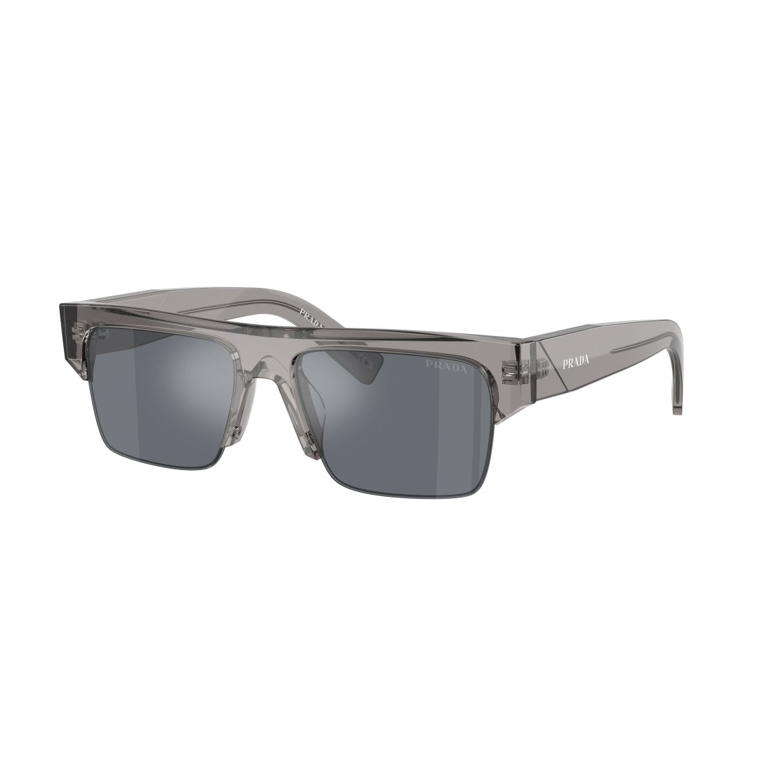 Prada 0Pr D12su Translucent Grey Acetate Sunglasses
