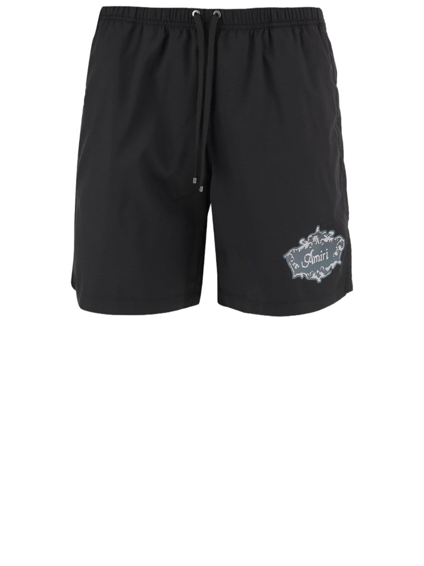 Amiri Technical Fabric Swim Shorts With Adjustable Fit