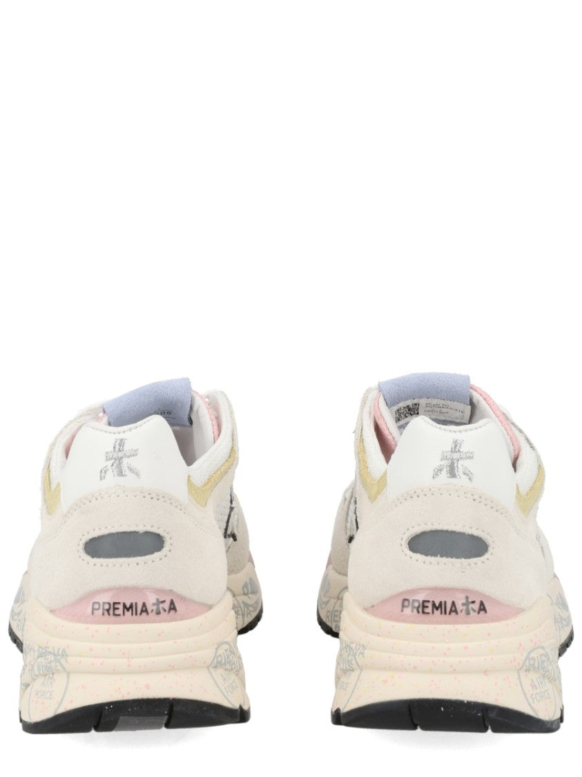 Premiata Mased Mesh Calfskin Sneakers
