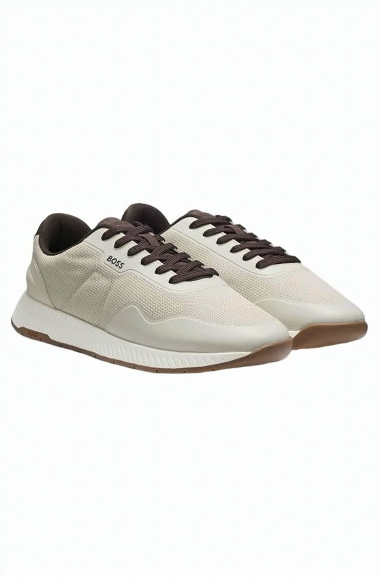 Hugo Boss Textured Low-Profile Sneakers With Cushioned Sole