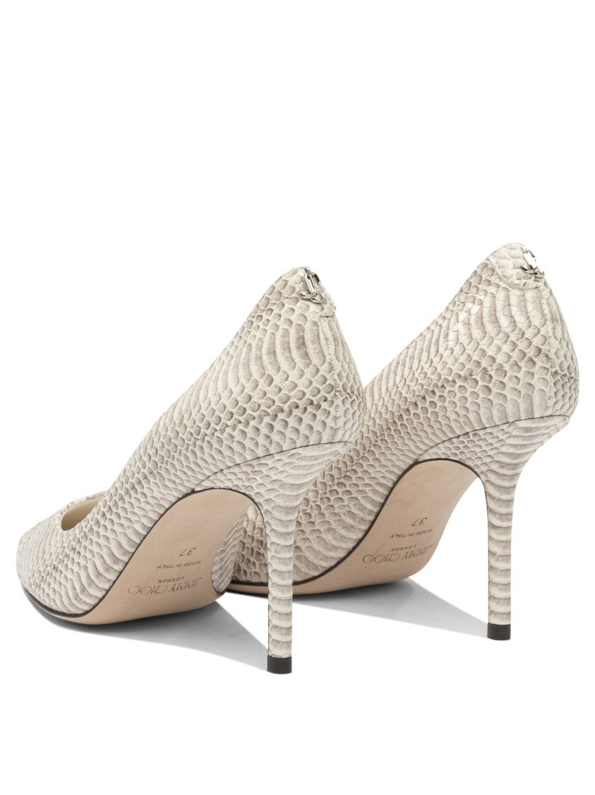 Jimmy Choo Textured Snakeskin Heeled Shoes