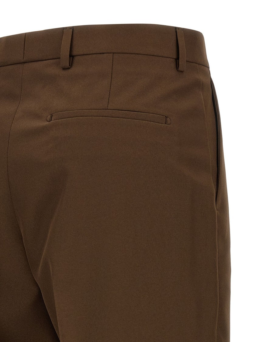 Gucci Wide-Leg Tailored Trousers With Pressed Pleat And Pocket Detailing