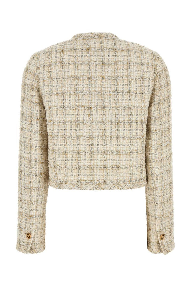 Versace Multicolor Tweed Blazer