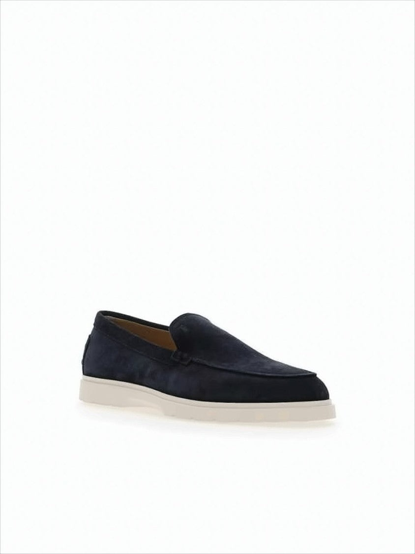 Tod's Suede Loafers With Contrasting Rubber Sole