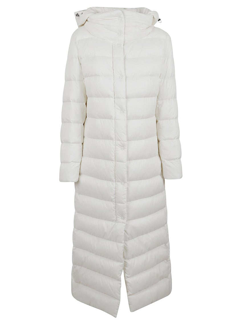 Herno Long Quilted Down Jacket With Concealed Closure