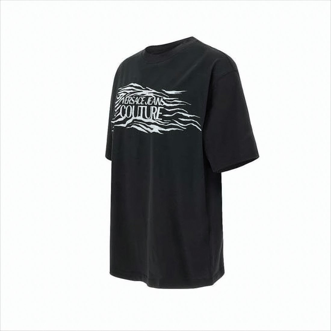 Versace Relaxed-Fit Black Graphic Print T-Shirt