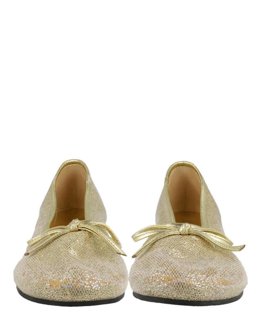 Balenciaga Distressed Glitter Polyester Ballerina Flats