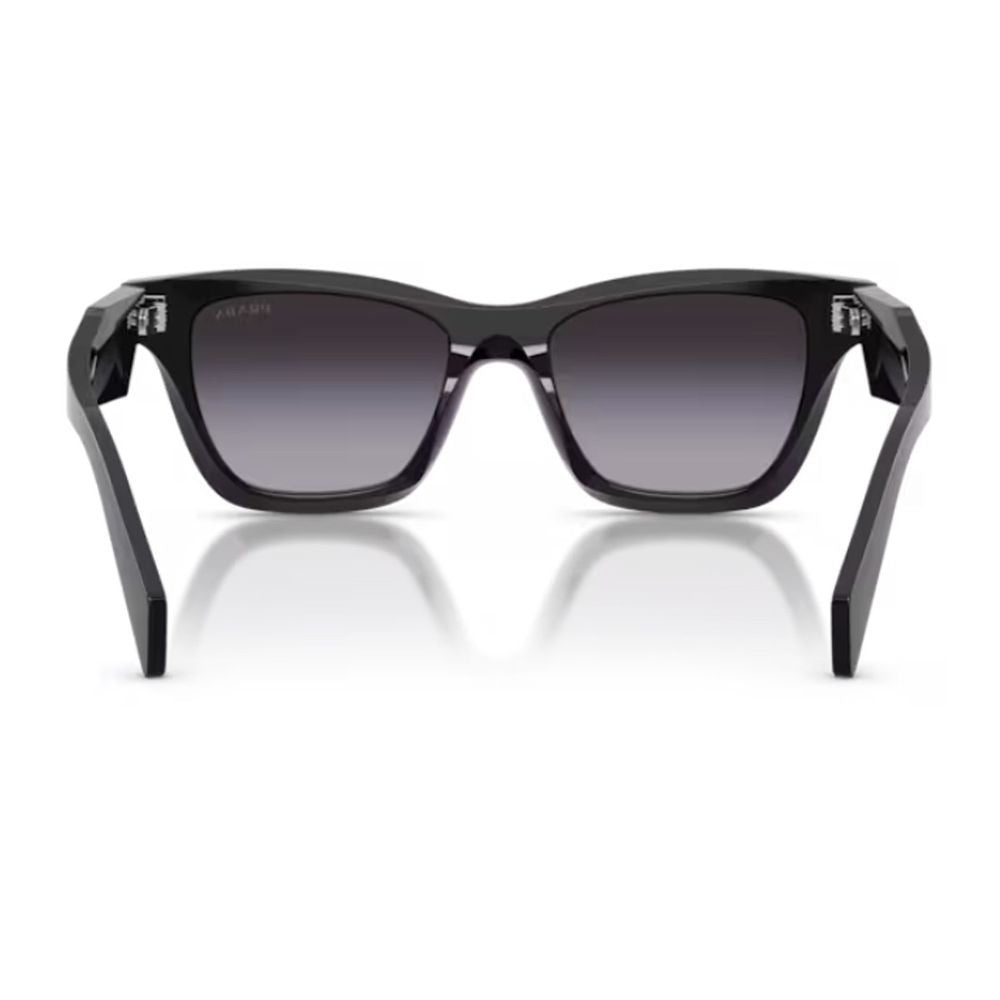 Prada Pr C07s Square Silhouette Glossy Black Acetate Prada Sunglasses