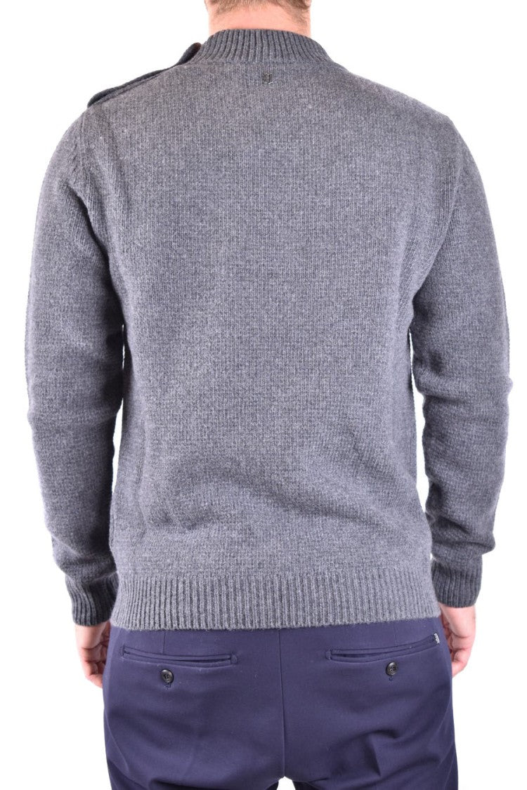 Dondup Textured Knitwear With Shoulder Button Detail