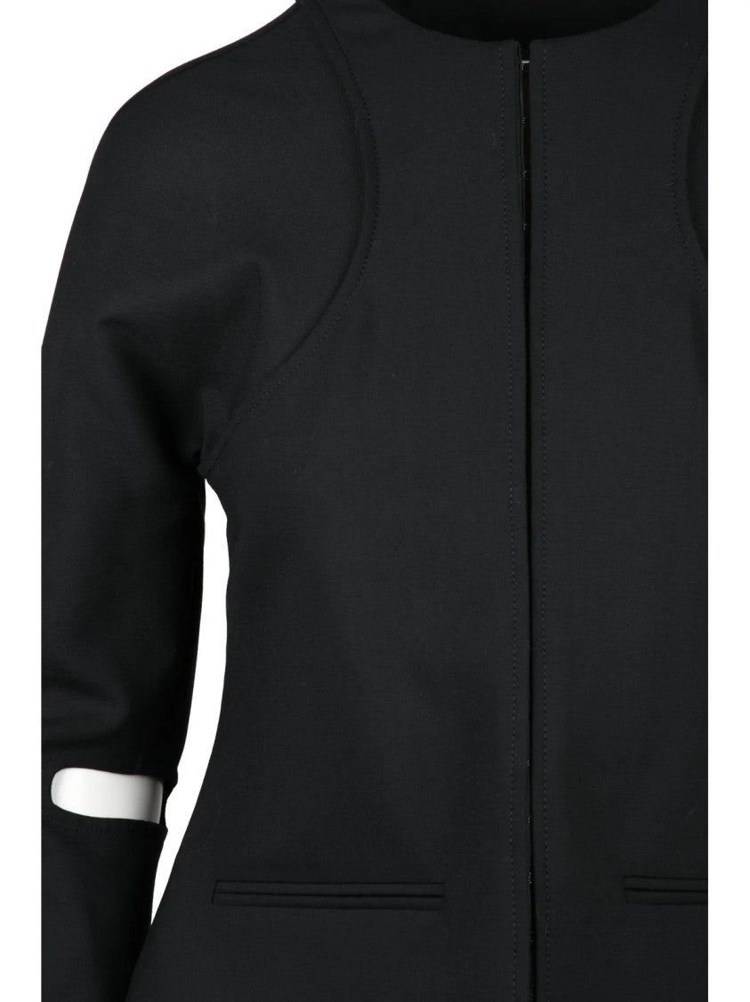 Courrèges Black Polyester-Blend Scuba Jacket