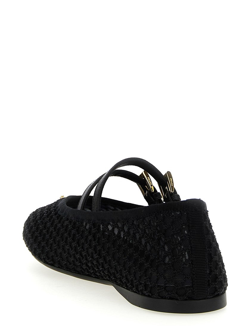 Prada Double Strap Ballet Flats