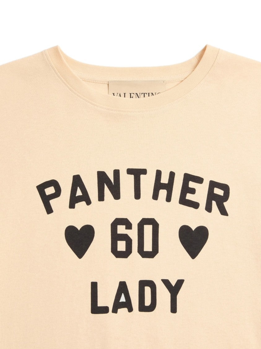 Valentino Light Beige Boxy Cotton T-Shirt