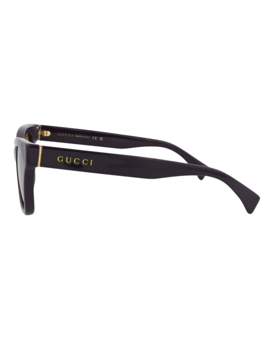 Gucci Cat Eye-Frame Injection Sunglasses With Saddle Nose Bridge