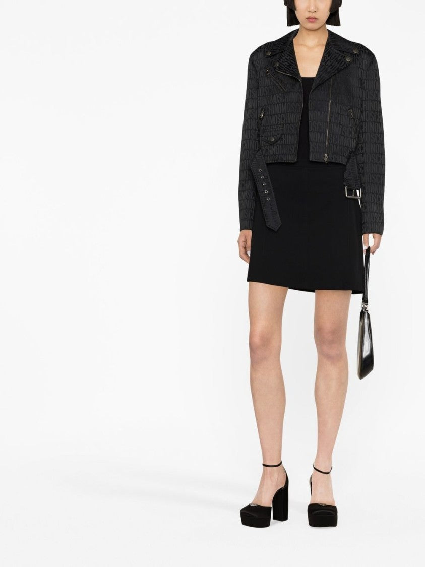 Moschino Cropped Black Cotton Jacket