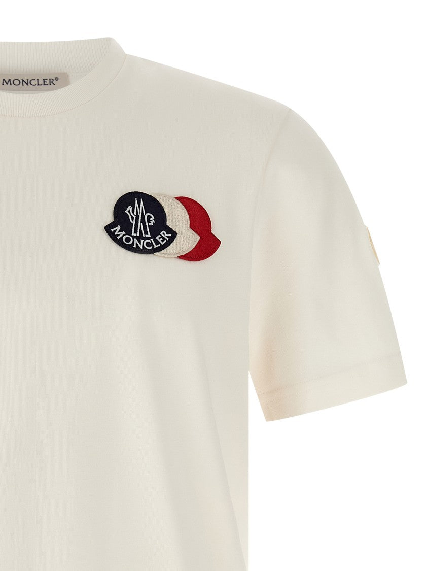 Moncler Front Tricolor Logo Patch Moncler T-Shirt