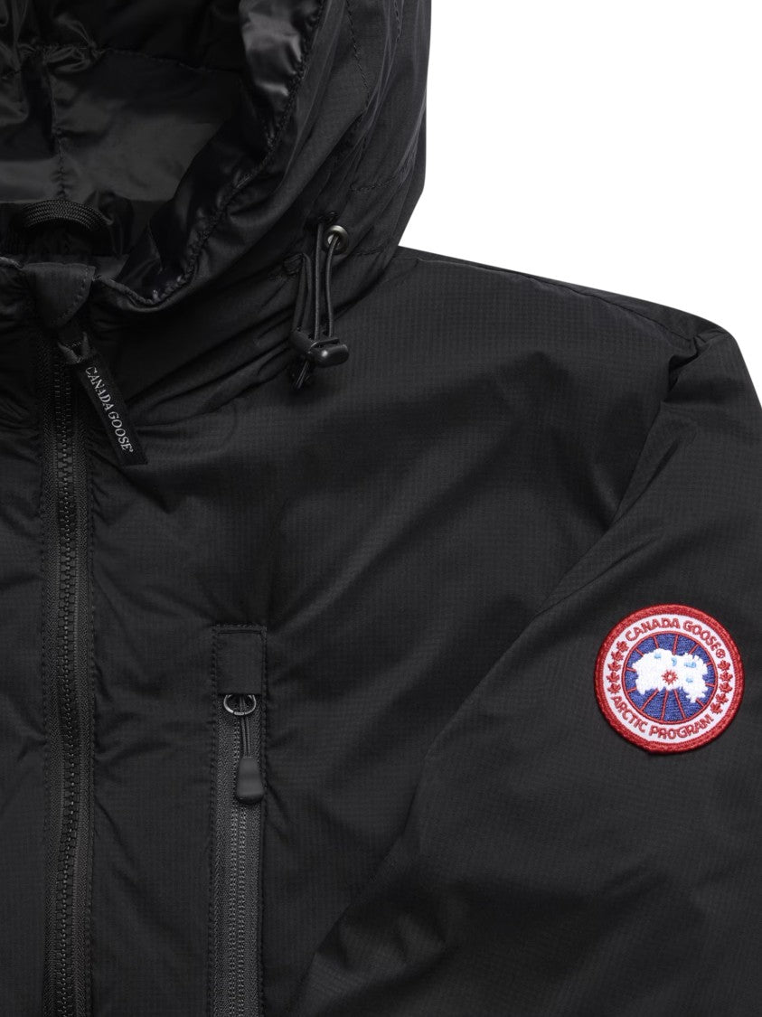 Canada Goose Padded Black Lodge Hoody With Zipper Closure