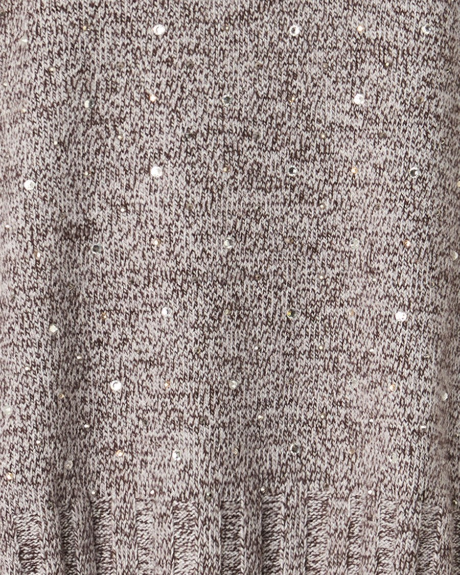 Pinko Wool-Blend Strass Embroidered Sweater