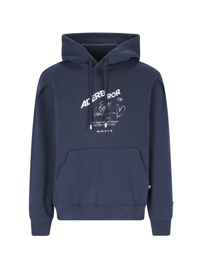 Ader Error Cotton Blue Hoodie