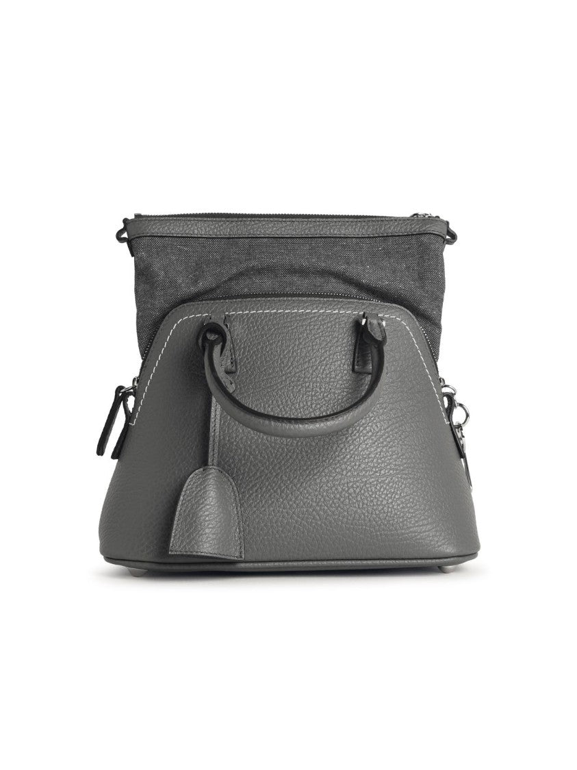 Maison Margiela 5Ac' Mini Bag In Pebble Grey Leather