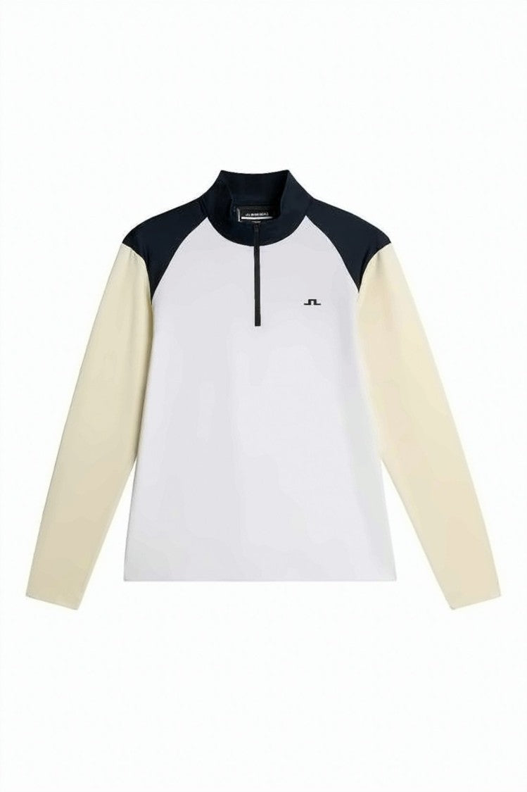 J Lindeberg Color-Block Long-Sleeve Top With High Collar