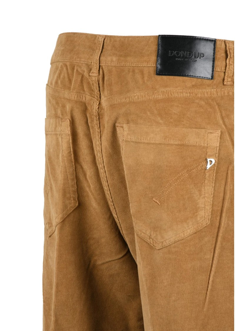 Dondup Beige Koons Gioiello Corduroy Loose-Fit Trousers