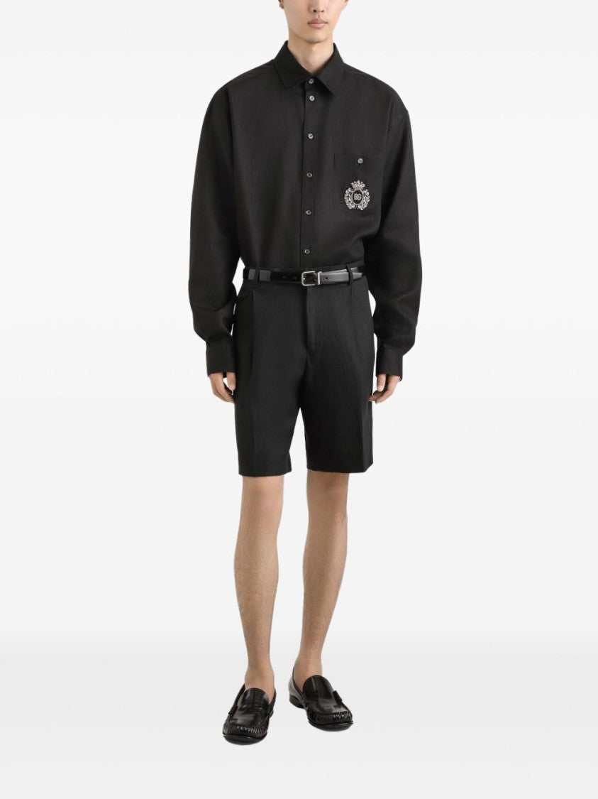 Dolce & Gabbana Black Embroidered Shirt