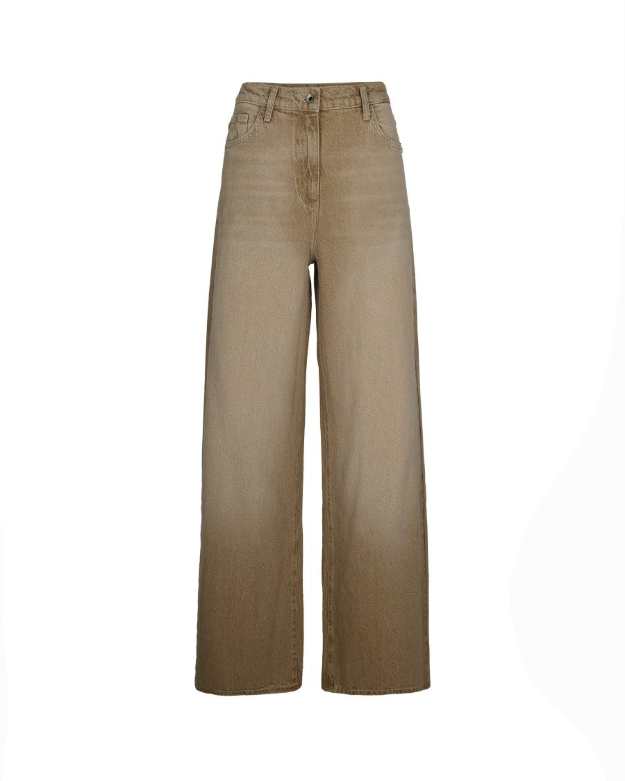 Patrizia Pepe Low-Rise Beige Jeans