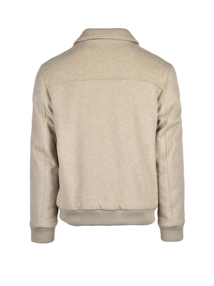 At.P.Co Wardrobe Pistachio Green Padded Wool-Blend Jacket