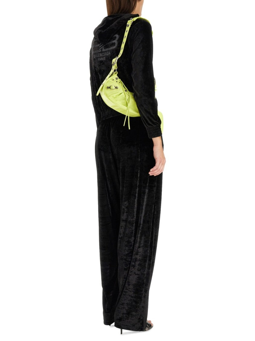 Balenciaga Wide Leg Black Baggy Pants With Elasticated Waistband