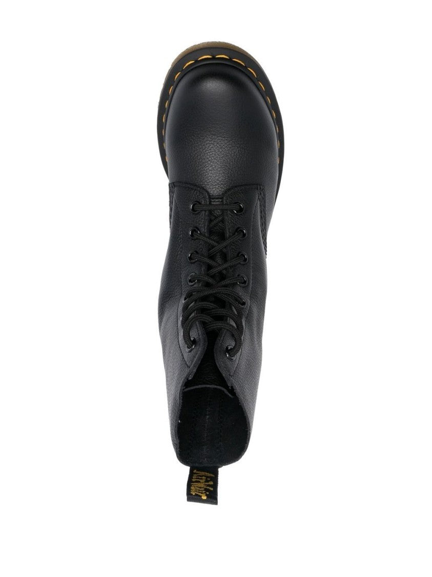 Dr. Martens Lace-Up Ankle Boots With Textured Leather
